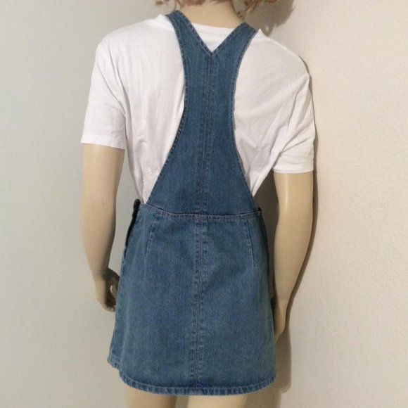 Billabong denim overall-style mini-dress EUC Size M - Picture 3 of 6